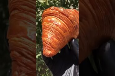 Flaky French croissant. For the recipe please watch my video on how make french croissant.