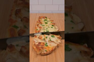 Chicken Alfredo French Bread Pizza #shorts #recipe