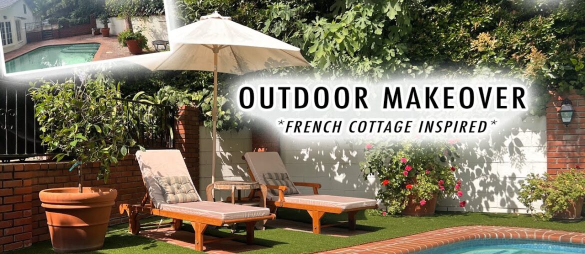 EXTREME OUTDOOR MAKEOVER *Cozy French Cottage Inspired* | XO, MaCenna