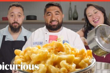 3 Chefs Try to Make Mac & Cheese with No Recipe | Epicurious