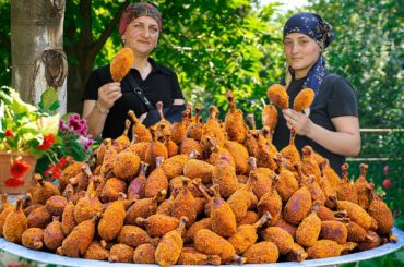Fried Chicken BAGUETTE | Roast Chicken with Mashed Potatoes Recipe - Potato Harvest in the Village