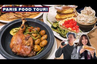 Epic FRENCH FOOD Tour in PARIS! | Boulangeries, Bistros, Baguettes + Eiffel Tower Tour!