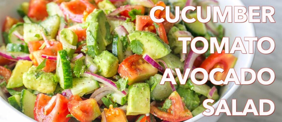 Salads: Cucumber Tomato Avocado Salad Recipe – Natasha’s Kitchen Salads: Cucumber Tomato Avocado Salad Recipe - Natasha's Kitchen
