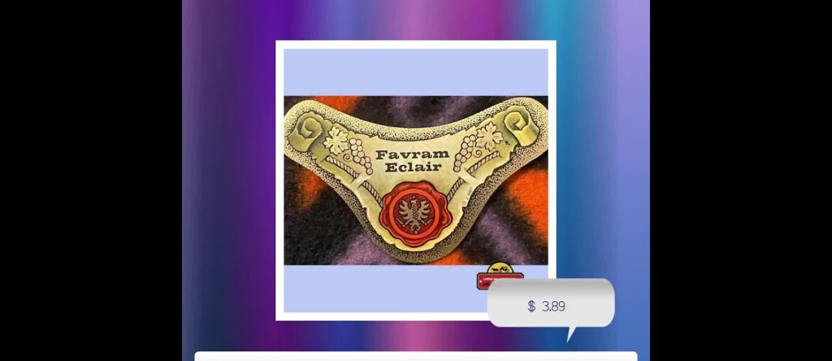 Antique Vintage Favram Eclair French Wine Label 1920s – 1930s Antique Vintage Favram Eclair French Wine Label 1920s - 1930s