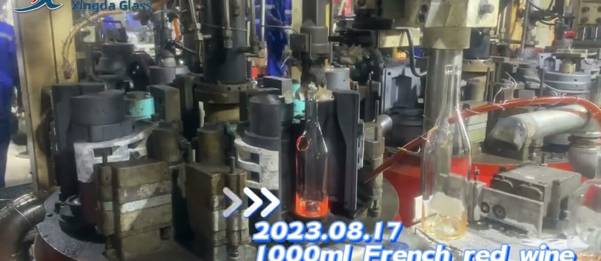 1000ml French red wine bottles are in production!