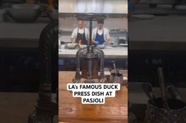 FAMOUS PRESSED DUCK AT PASJOLI IN SANTA MONICA #Pasjoli #frenchfood #santamonica #michelinguide #LA