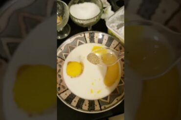 French toast recipe:bread,eggs,milk,sugar,cardamom powder,butter,fresh cream #food #shorts