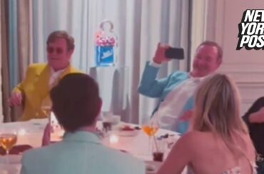 Kevin Spacey parties with Elton John after singer testified at his sex assault trial