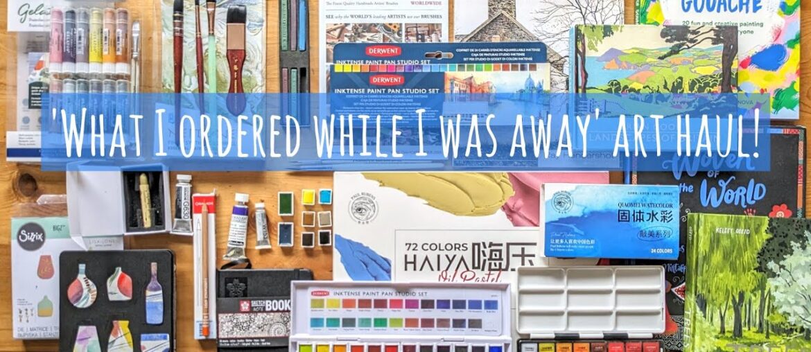 A Big Fun Jackson's & Amazon Art Haul: Watercolour Paints, Brushes, Oil Pastels, Books, Sizzix etc.