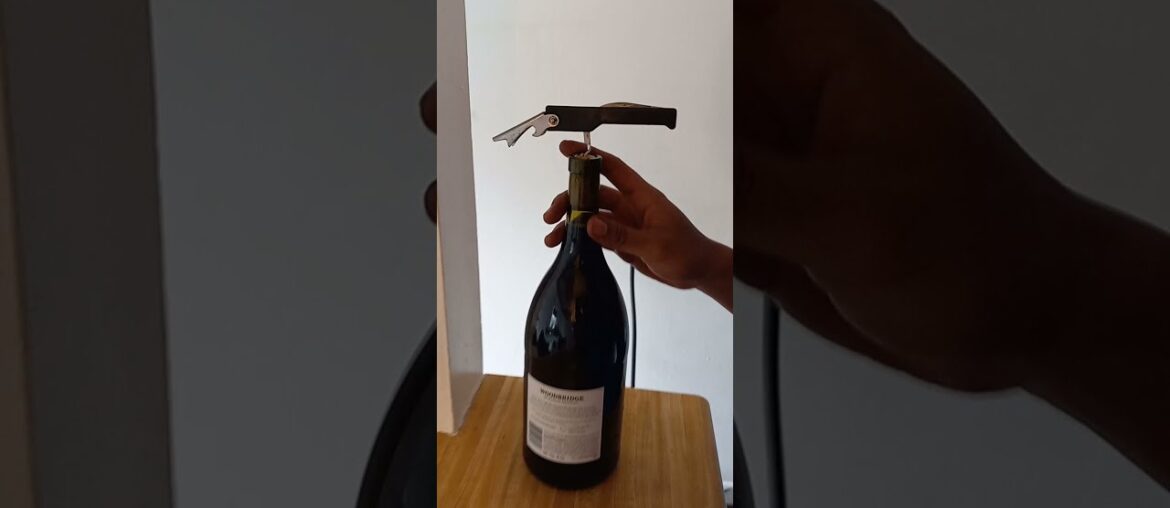 How to open  a wine with  bottle opener