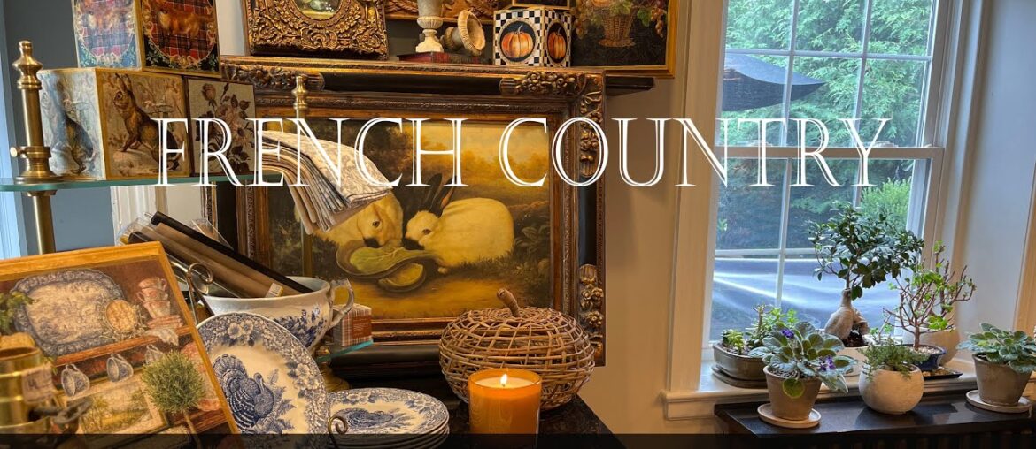 * NEW* Decorating with Blues & Whites || MOODY French Country Pictures & Frames || Fall Dinnerware