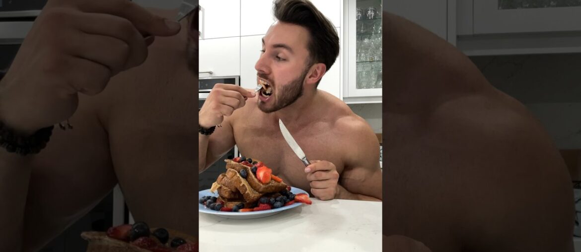 French Toast Recipe For Building Muscle *950 Calories* #shorts #recipe #healthyfood