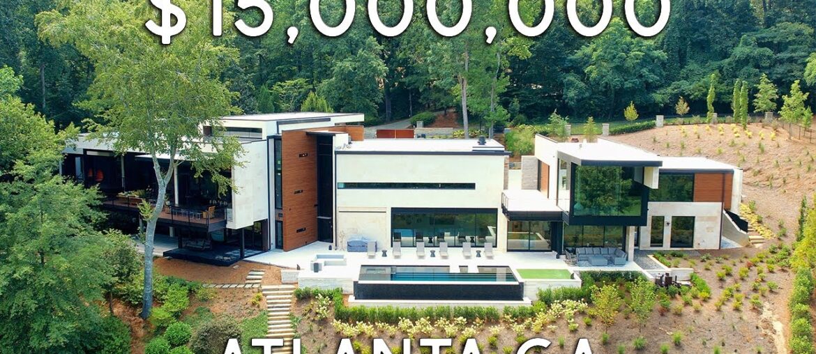 INSIDE A $15M ATLANTA MODERN MANSION ON A PRIVATE LAKE | SANDY SPRINGS, GA | TOUR OF THE YEAR!!!