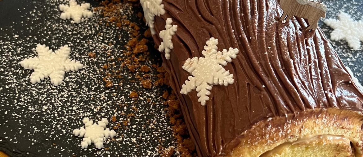 Ma bûche de noël speculoos chocolat 🪵🎄 bonnes fêtes !