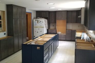 New kitchen under way...cabinets were installed this week.