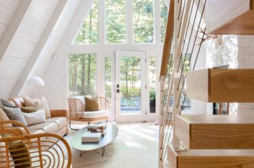 Renovated A-frame house with a view, Harbor Springs, Emmet County, Michigan [1347x2020]