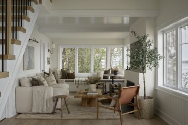 Window seating in a renovated lake house, Prince Edward Island, Canada [2500x1876]