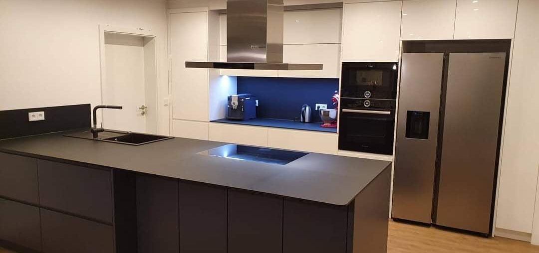 A MDF kitchen we built for a customer.