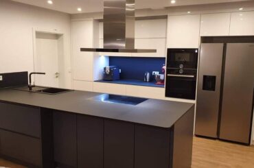 A MDF kitchen we built for a customer.