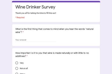 New Wine Brand Story / Survey