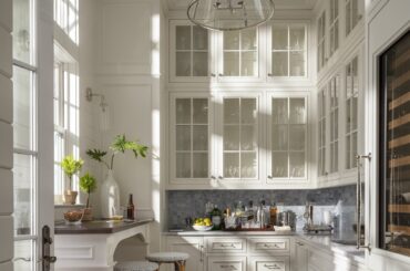 Spacious butler's pantry with a wet bar in a classical shingle-style residence near the South River, Annapolis, Maryland [1689x2400]