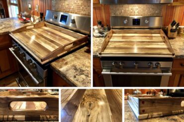 Made a noodle board for some friends. Wormy Maple & Black Walnut