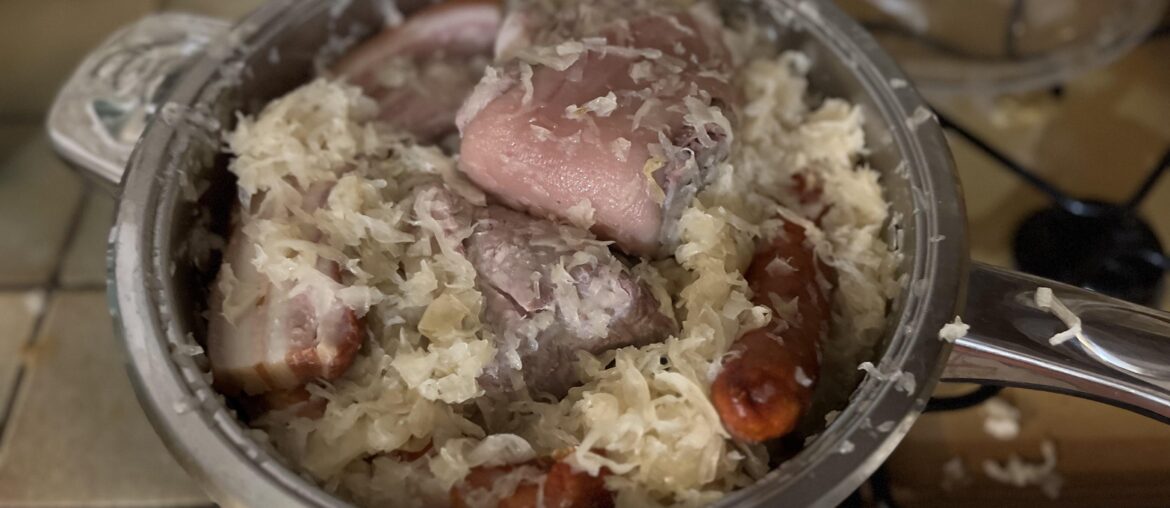 Choucroute, vin blanc