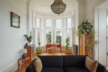 Main living room with bay windows in a Victorian villa, seaside town of St Leonards-on-Sea, Borough of Hastings, East Sussex, England [2500x1666]