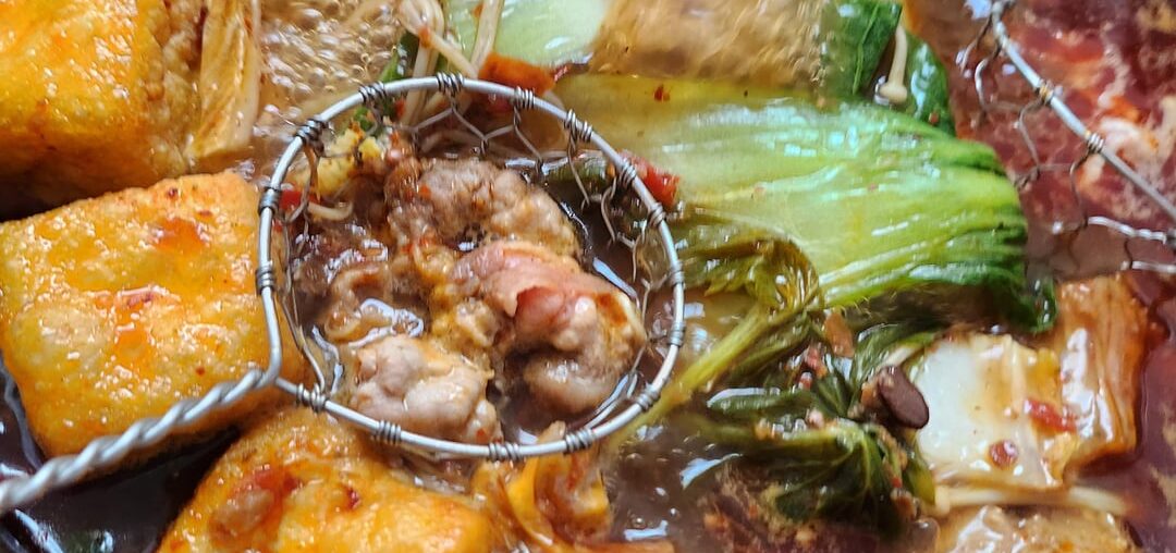 Dimanche fondue chinoise : piments et champignons