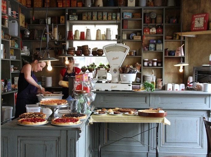 Bretagne kitchen converted into a small bistro