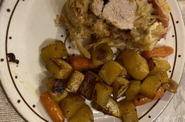 Filet mignon en croûte et rutabaga/carotte.