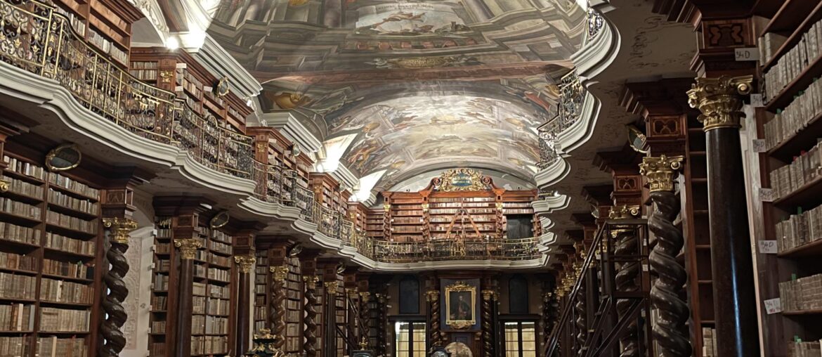The Baroque Library, Klementinum, Prague, Czech Republic [2928x3904]