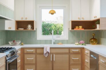 Kitchen renovation with a skylight in a 1950s bungalow, Talmadge, San Diego, California [2500x3750]