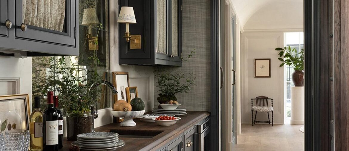 Dark cabinetry butler's pantry in an Atlanta home, Georgia [1440x1800]