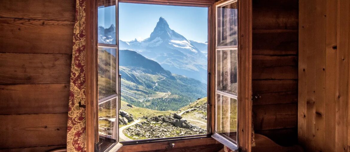 Room with a mountain view, Zermatt, Switzerland. [1600x1600]
