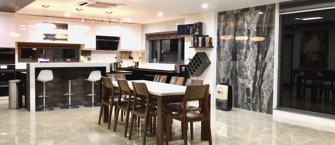 Rebuilt kitchen and dining area