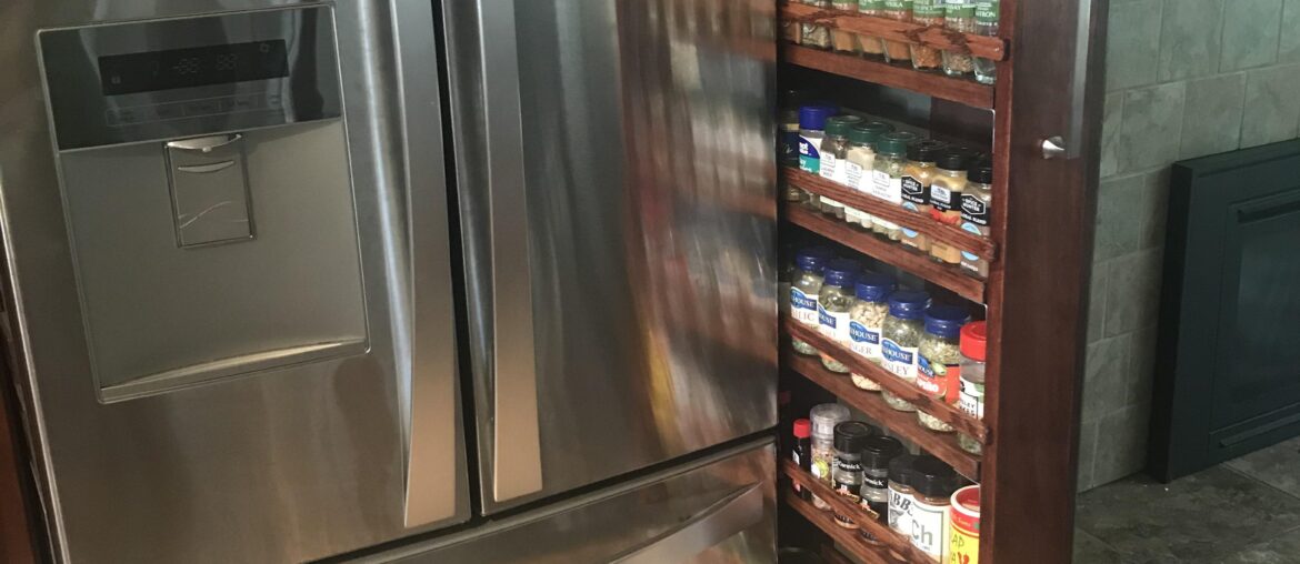 Seems like a good time to finally show off the spice rack I built.