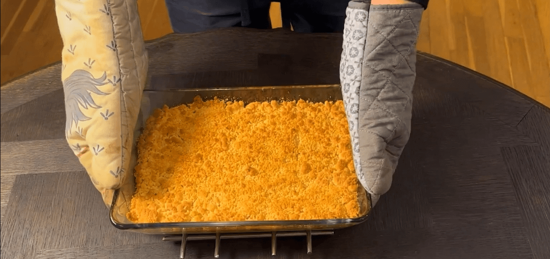 Crumble Salé, parmesan, noisette, courgette 🥰