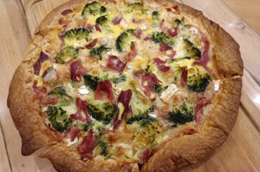 Tarte camembert - Brocolis - jambon cru