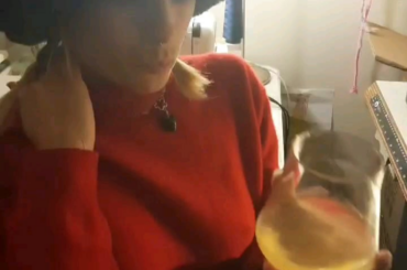 Cloud Catcher, by Defialy (Aus). 14 days on skins, amphora fermented Sauv B. Given to unsuspecting victim.