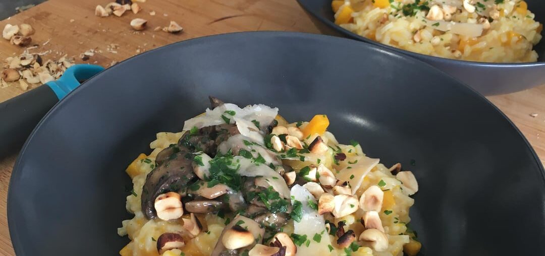 Risotto au potimarron et aux noisettes