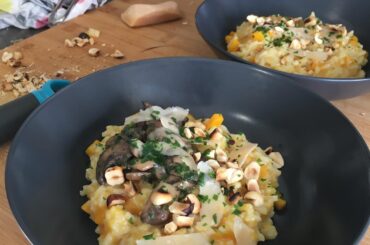 Risotto au potimarron et aux noisettes
