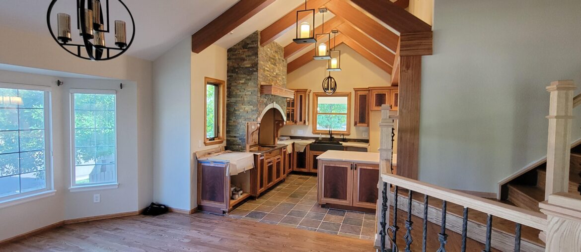 Here's a teaser of a kitchen we finished up this summer. I'll post better pics mid February when we're there for a party.