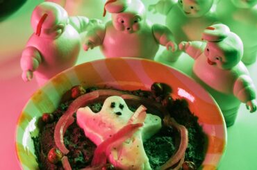 Houmous noir pour Halloween