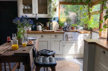 Compact kitchen with a skylight full of natural light, Morpeth, Northumberland, North East England [1440x1800]