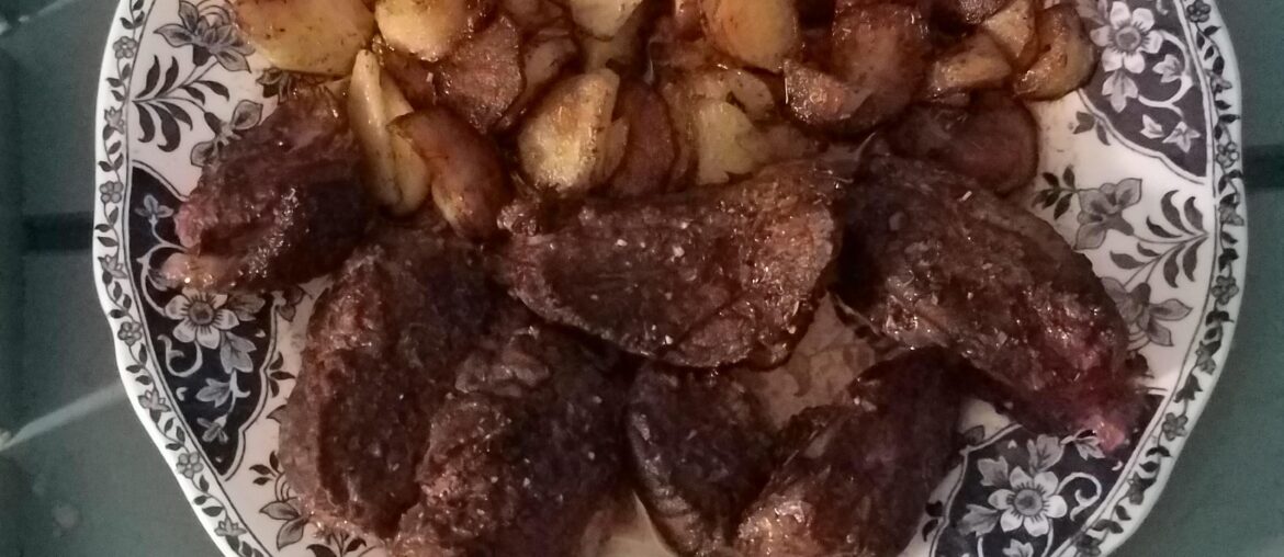 Magret de canard et frites maisons (flair industriel parcequ'il fallait mettre un flair pour poster mais y'en avait pas d'autres, fait maison.)