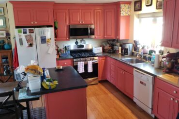 Our kitchen. Recently painted. Useful as heck.