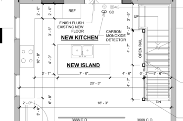 Need help finalizing the kitchen design. Trying to get sink off island. Window in top left is 28” from the floor which is throwing a monkey wrench
