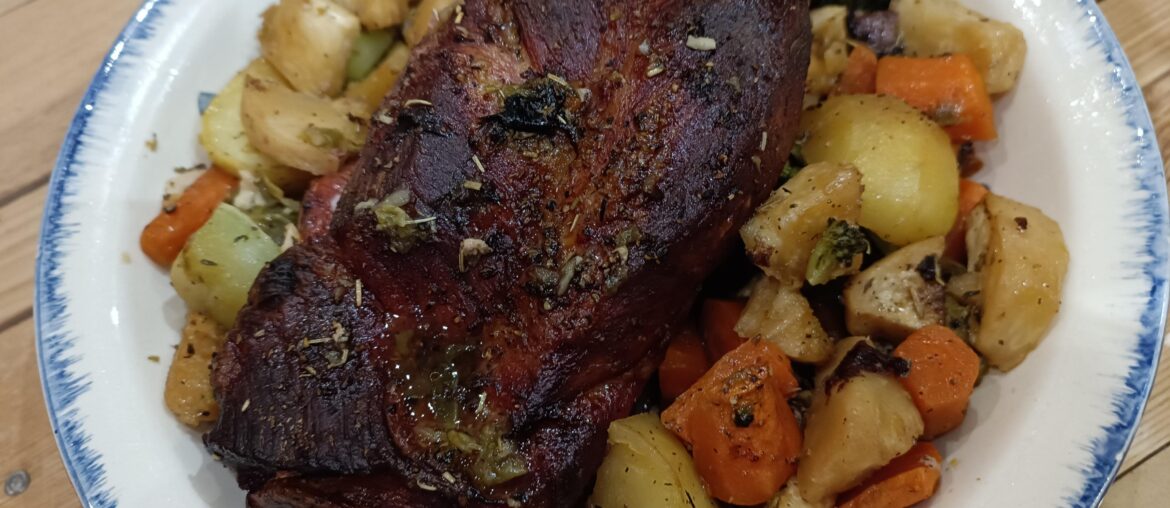 Palette au four et ses légumes