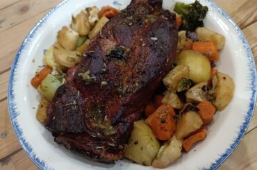 Palette au four et ses légumes